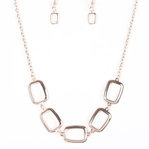 Gorgeously Geometric - Rose Gold Necklace